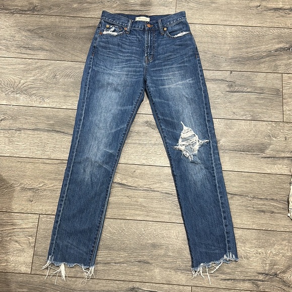 • Madewell • Women’s The Perfect Summer Jean: Destructed Edition Blue 26 - Picture 3 of 5